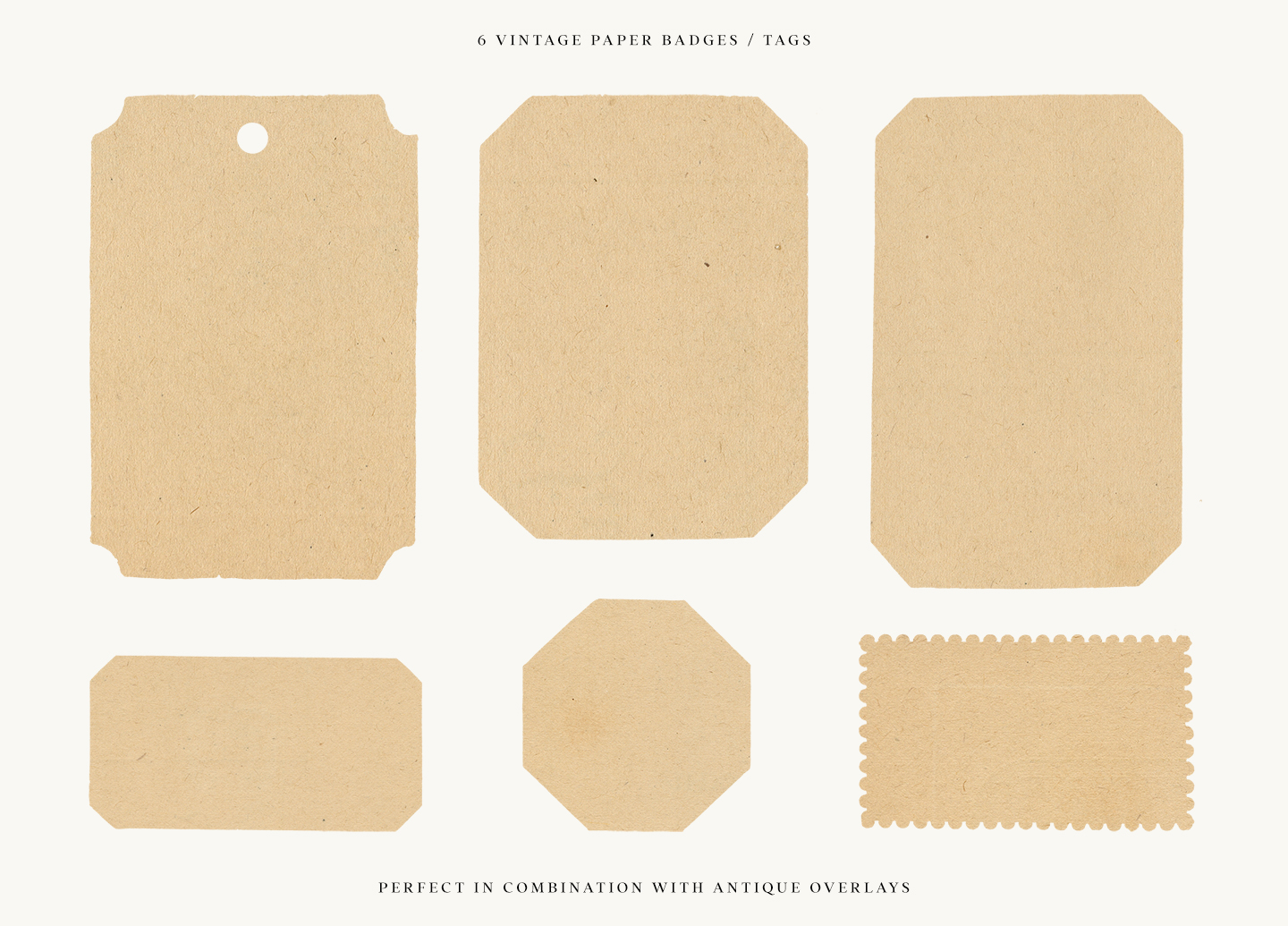 6 Vintage-style Paper Badges And Tags For Crafts & Diy Projects