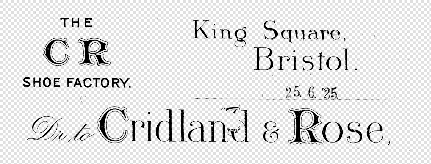 Bristol Shoe Factory Typography – Vintage Invoice & Typography Overlay
