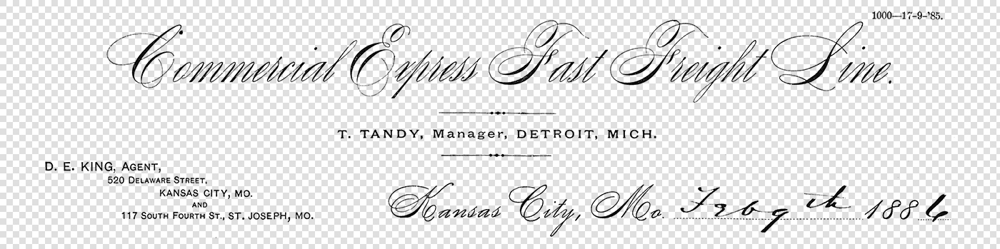 Decorative Script Letterhead Design from 1884 – Vintage Typography