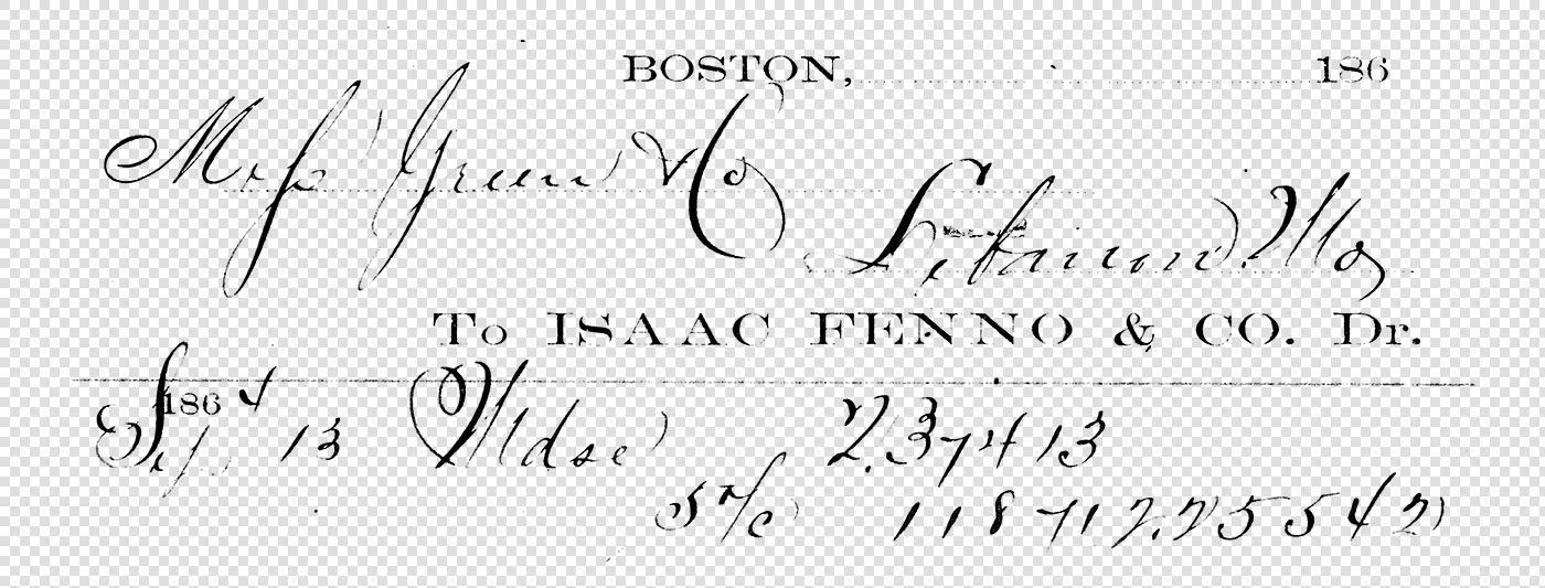 19th Century Boston Business Receipt – Elegant Handwritten Invoice