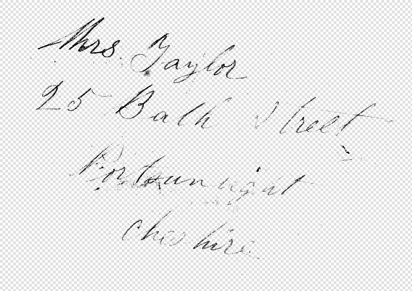 Antique Address Slip – Victorian Handwritten Business Correspondence