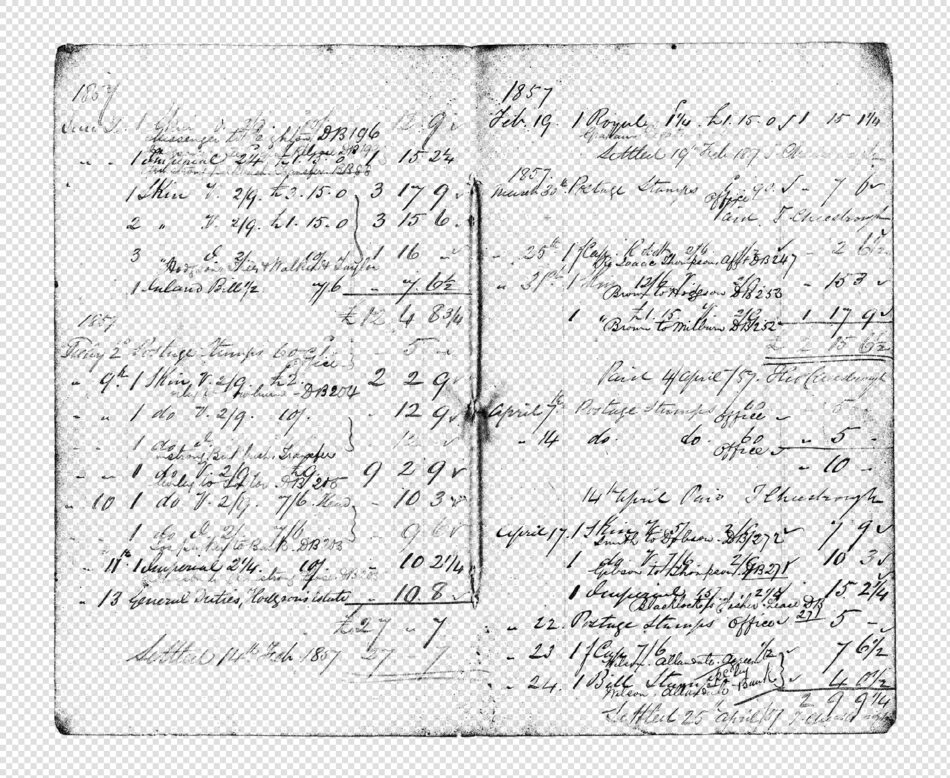 Handwritten Ledger Pages From – Accounting Records with Cursive Script ...