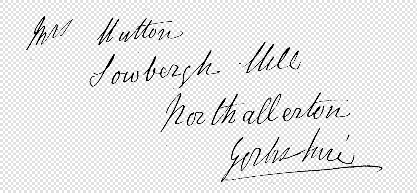 Vintage Handwriting Sample from Envelope