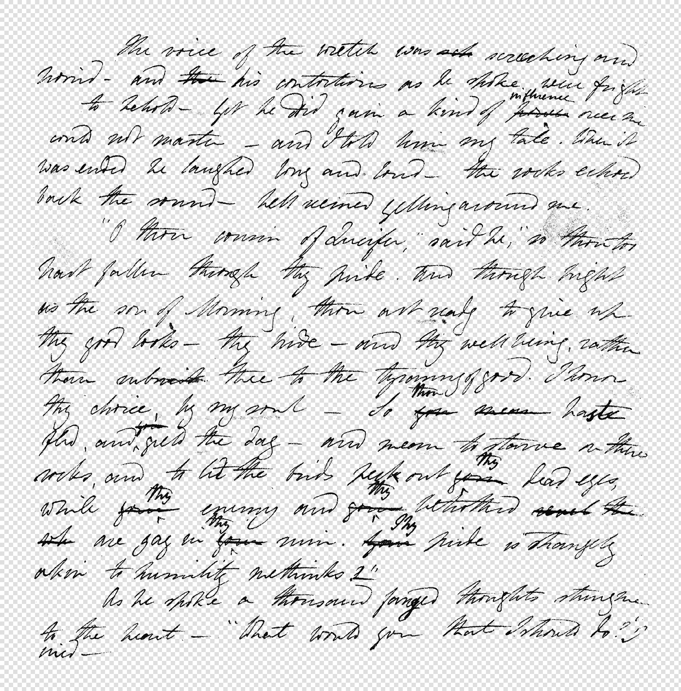 Transparent Handwritten Note - Texture PNG Overlay