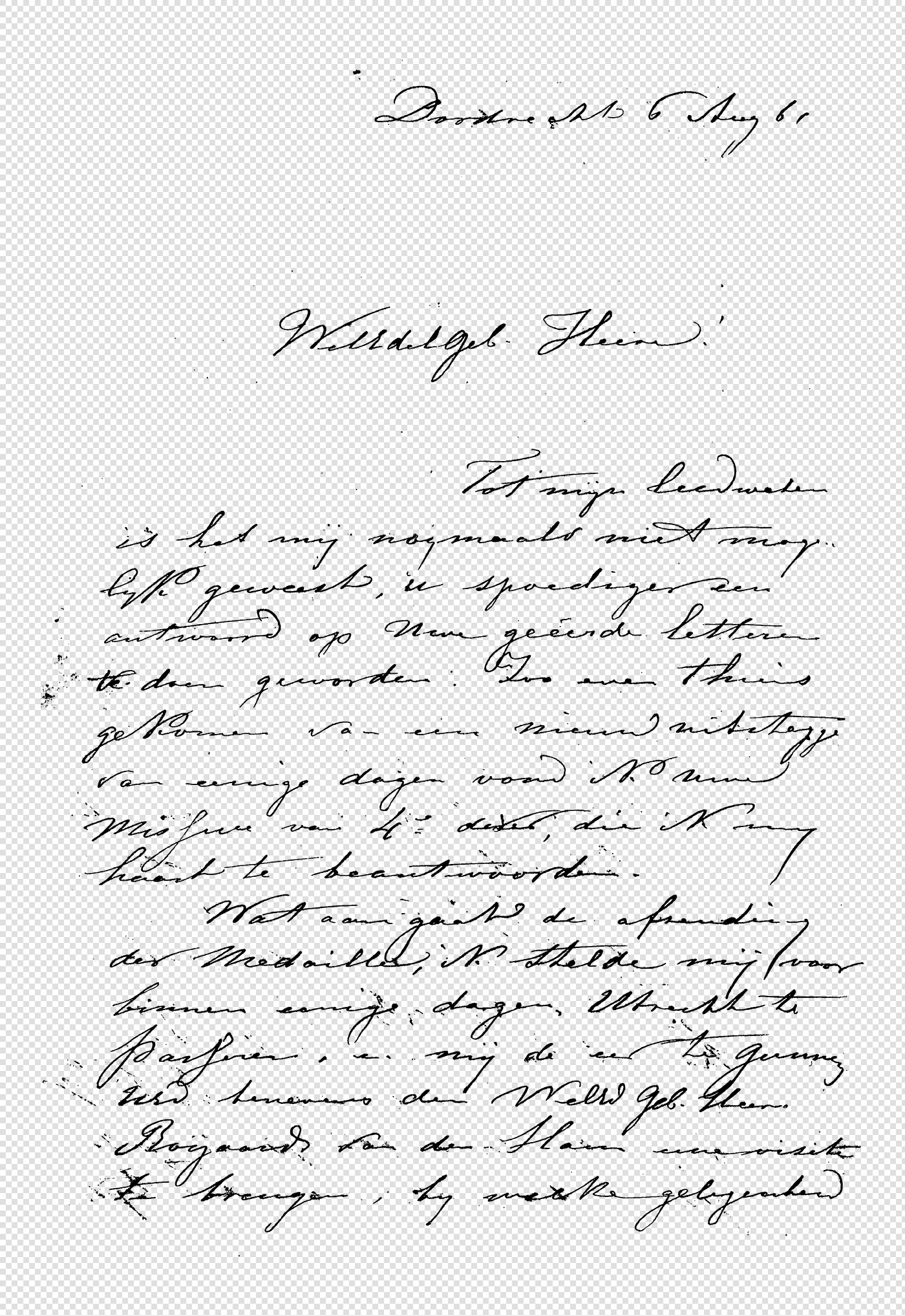 Decorative and Rustic Handwritten Letter - Transparent PNG