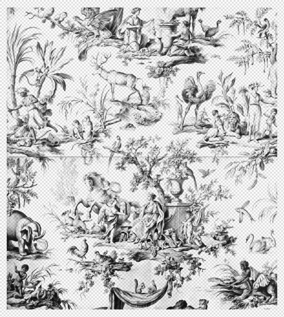 Exotic Toile De Jouy Patterns with Wildlife