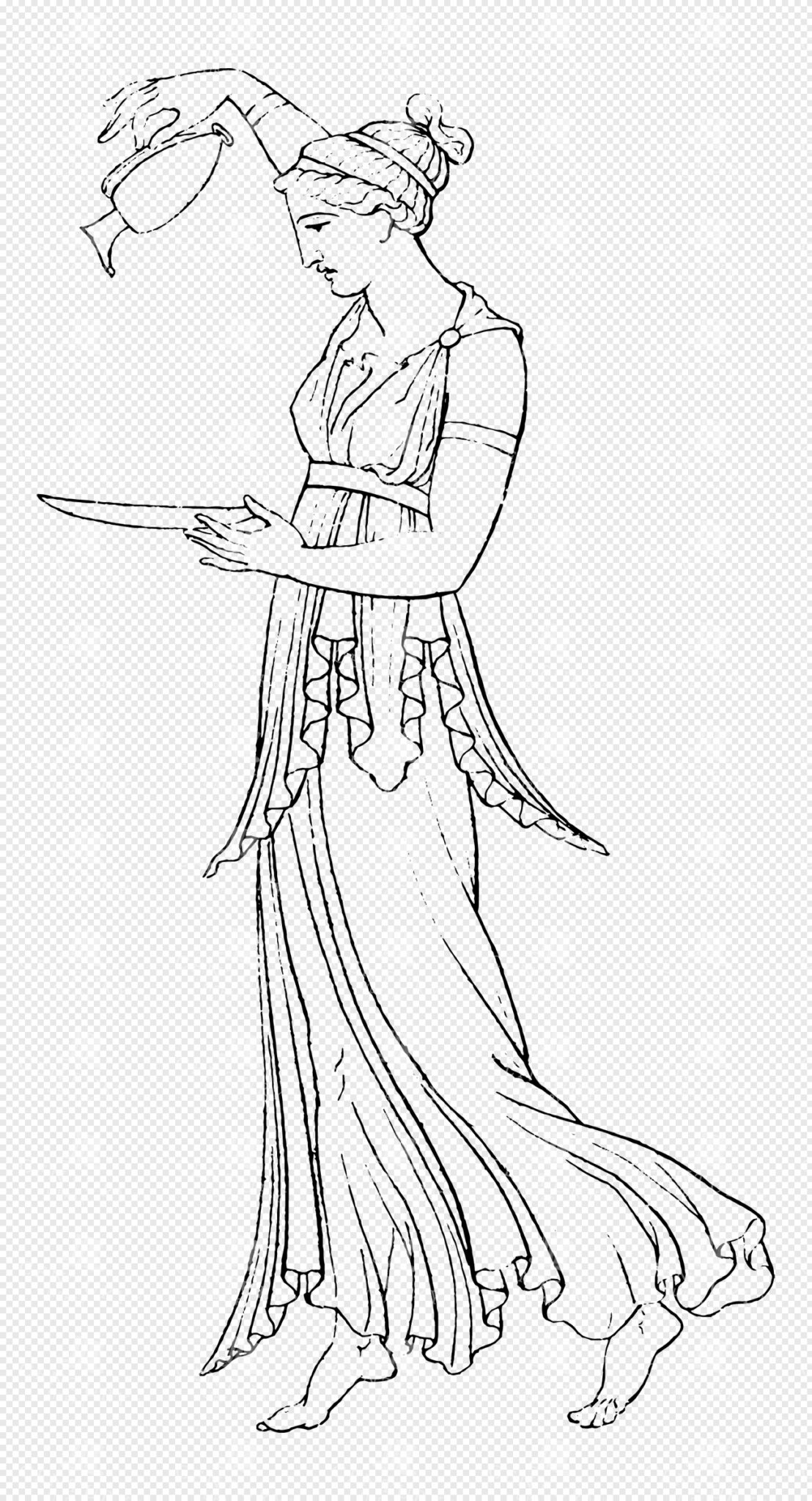 Ancient Greek or Roman Woman Pouring a Libation