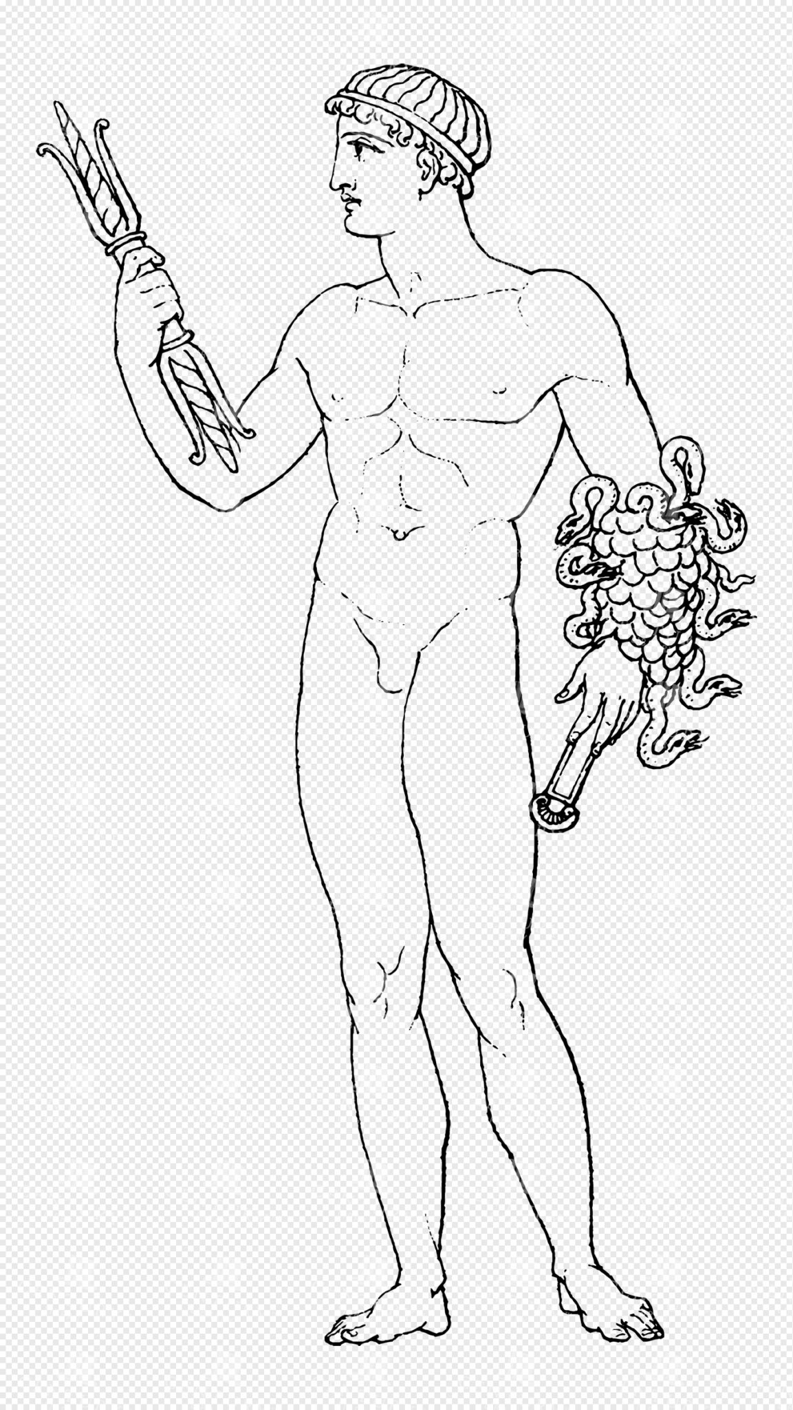 Hermes Holding the Caduceus and Dionysian Attributes