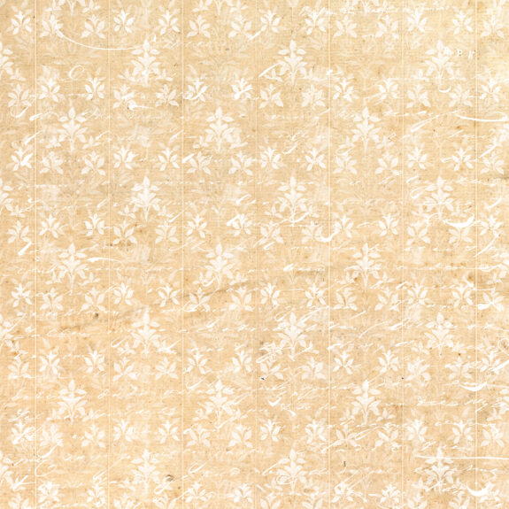 Vintage Wallpaper Texture with White Damask Pattern and Handwriting Script Overlay