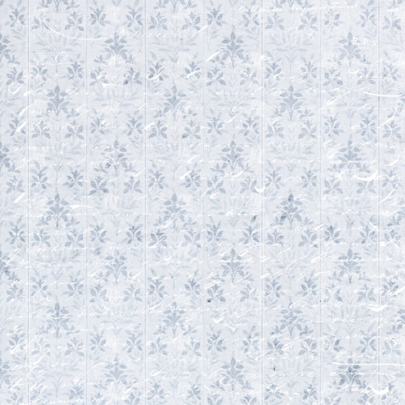 Light Blue Damask Wallpaper Texture with Floral Pattern and Script Grunge Overlay