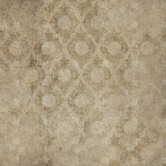Grunge Paper Texture with Ornamental Oval Frame Pattern and Faded Details