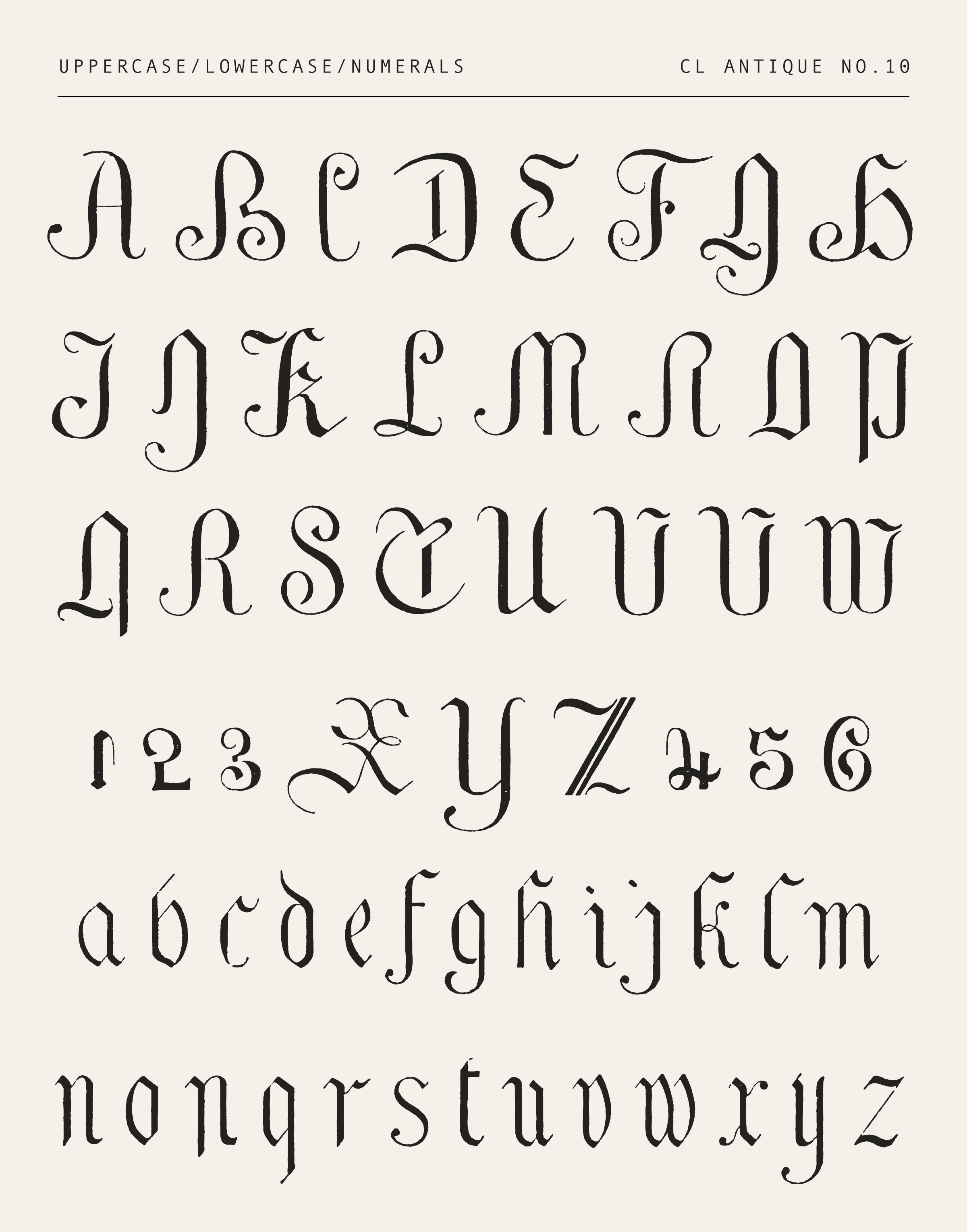 Blackletter Calligraphy Font – Elegant Gothic Script with Historic Flair (CL Antique No.10)