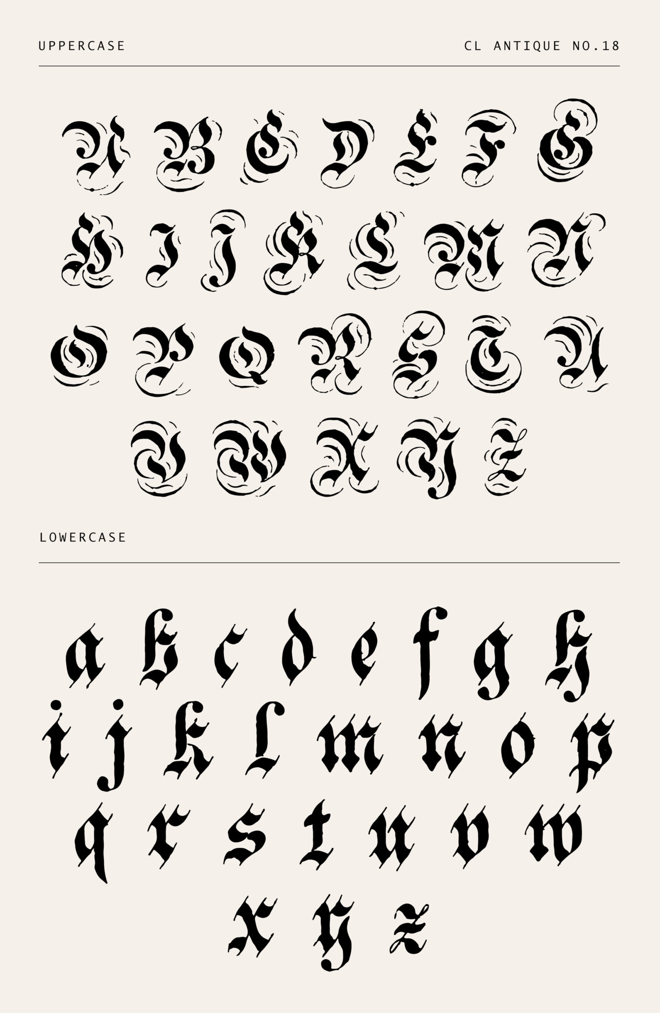 Fraktur Display Font – Vintage Restored Gothic Typeface - CL Antique No.18