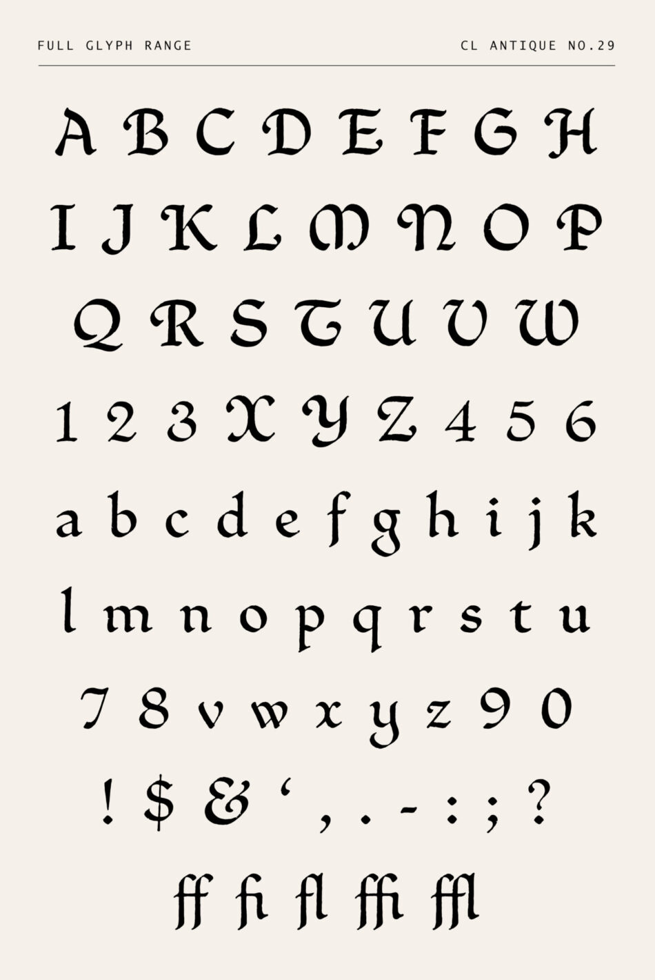 Decorative Medieval Blackletter Font - CL Antique No.29