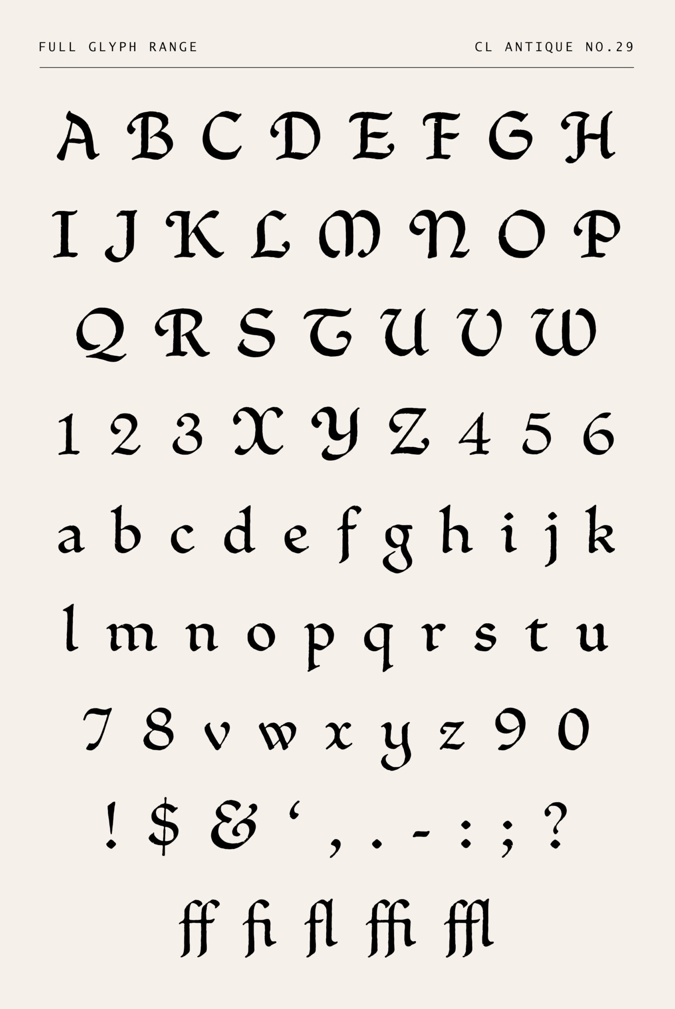 Decorative Medieval Blackletter Font - CL Antique No.29