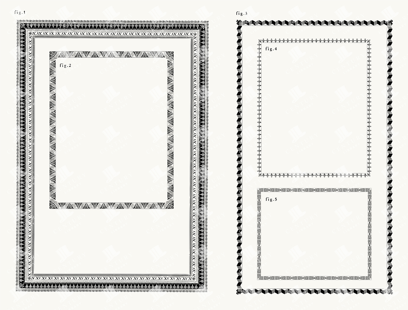 5 Vintage Decorative Borders and Frames – Ornamental Rectangular PNG & SVG Vector Set
