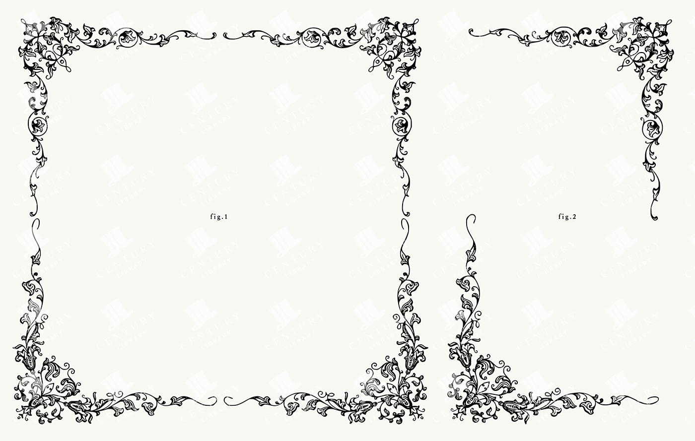 2 Vintage Ivy Flourish Borders – Botanical Ornamental Frame PNG & SVG Vector Set