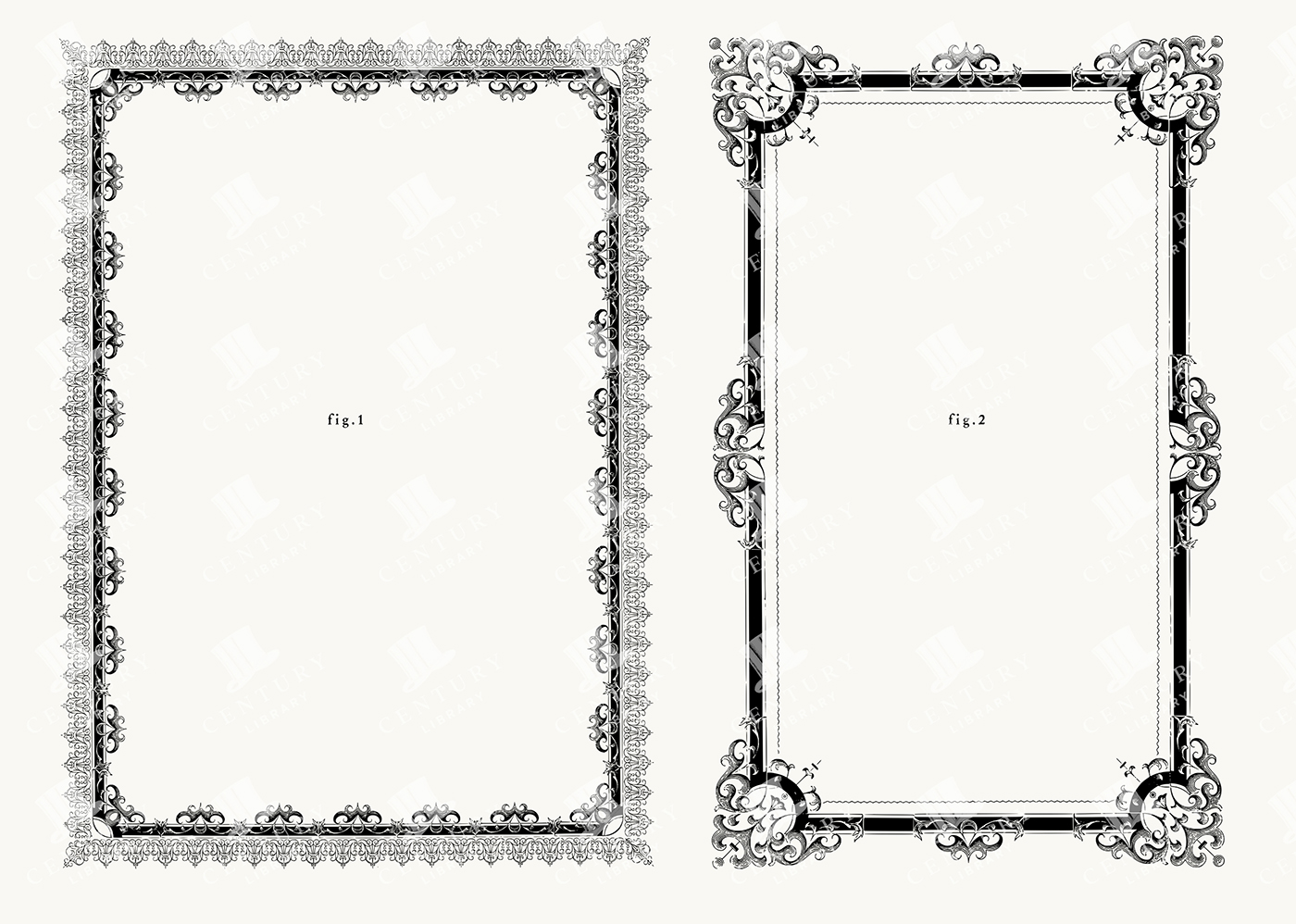 2 Vintage Ornamental Borders – Baroque-Inspired Decorative Frames PNG & SVG Set