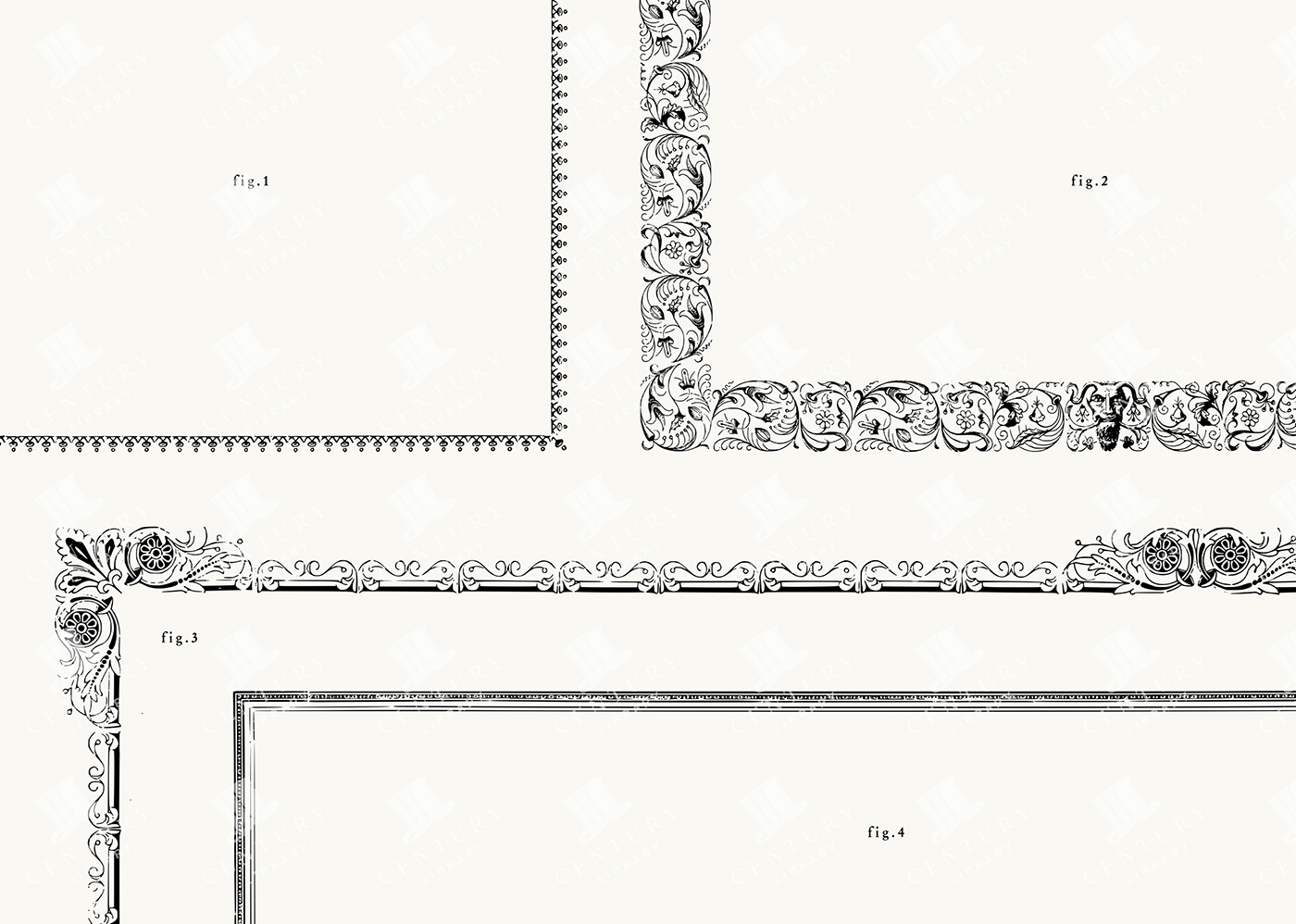 4 Vintage Decorative Borders and Frames – Ornamental Scroll & Floral PNG & SVG Set