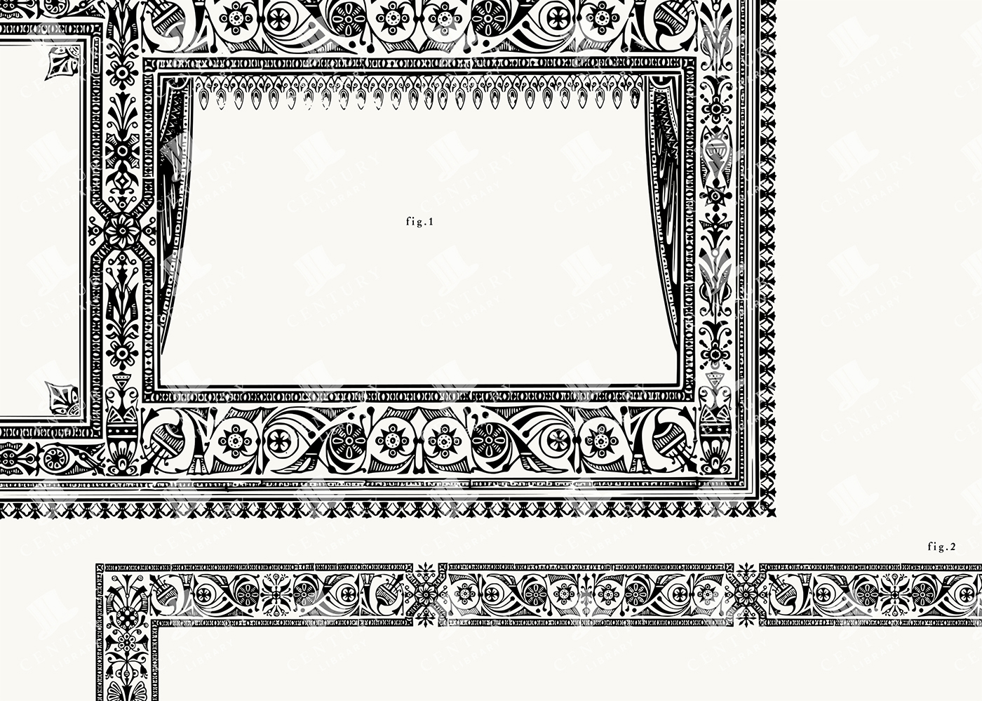 2 Vintage Ornamental Borders – Dramatic Decorative Theater & Floral PNG & SVG Vector Set