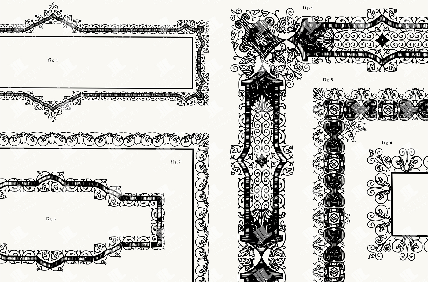 6 Decorative Frames – Curved Scroll