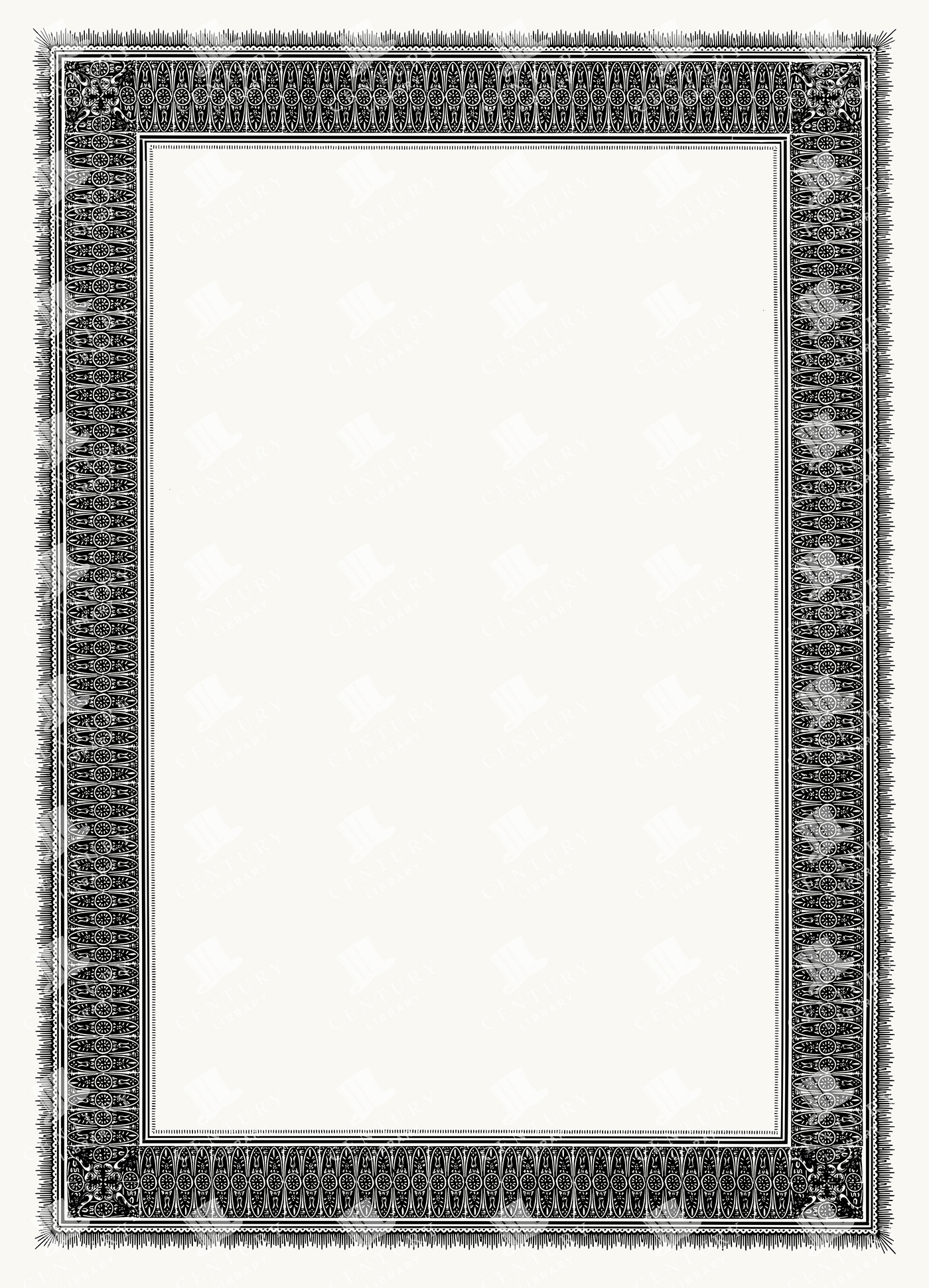 Rectangular Ornamental Border – Detailed Floral Lattice Frame PNG & SVG