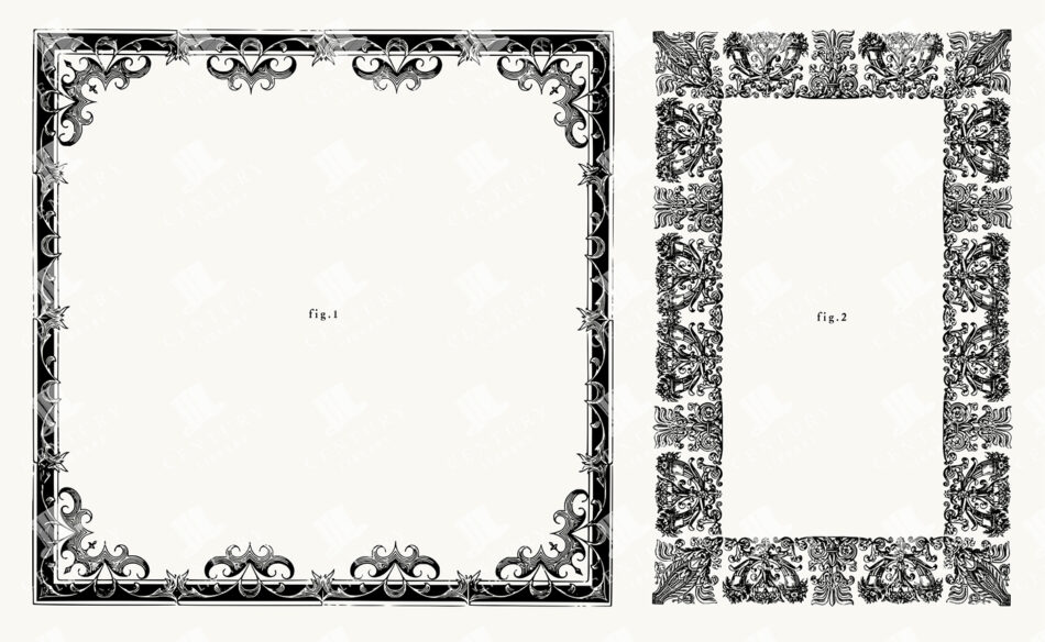 2 Ornamental Borders – Decorative Scrollwork Frame and Baroque Floral Frame PNG & SVG