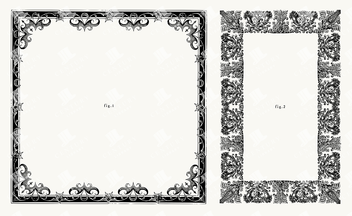2 Ornamental Borders – Decorative Scrollwork Frame and Baroque Floral Frame PNG & SVG
