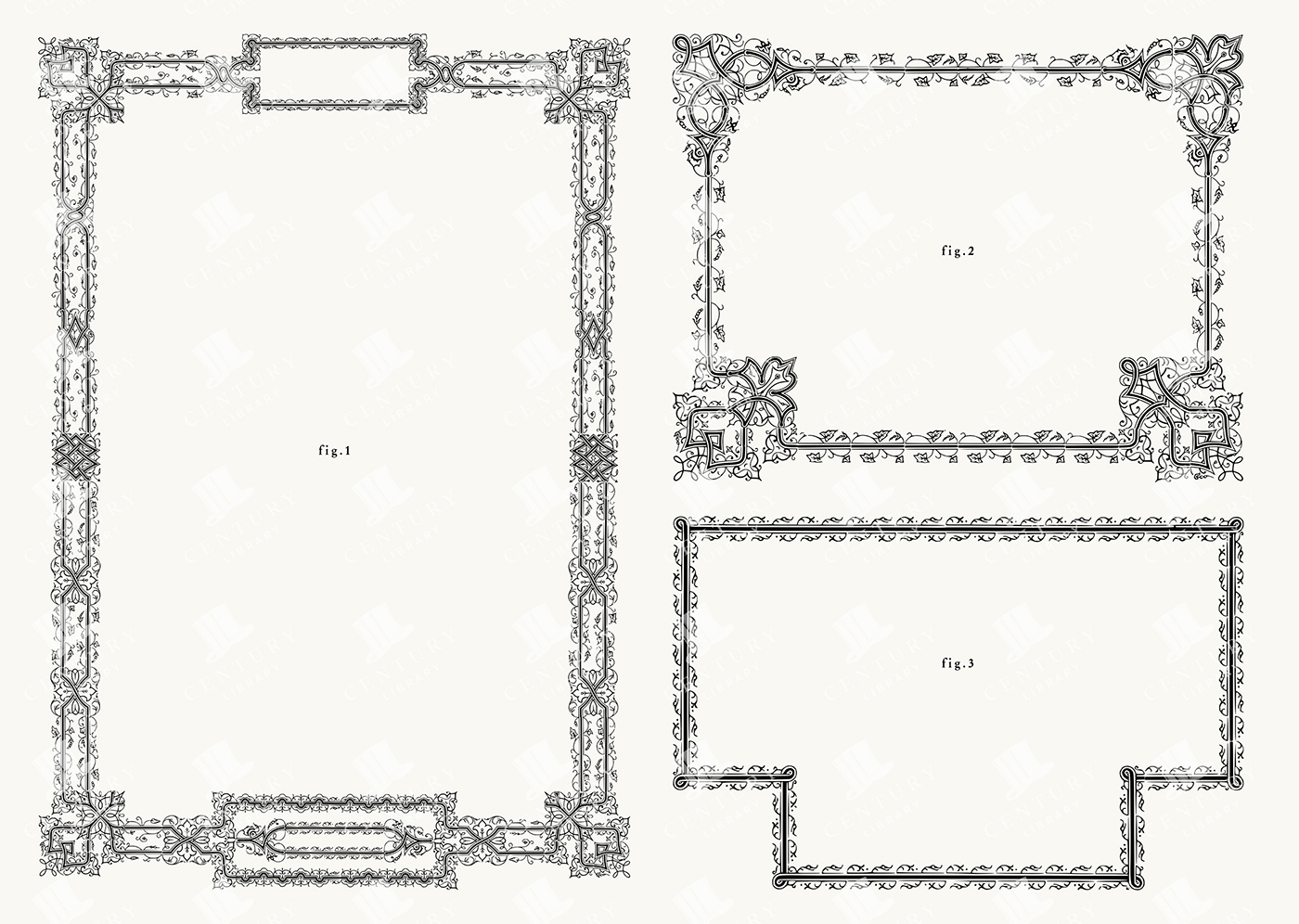 3 Decorative Borders – Intricate Vine
