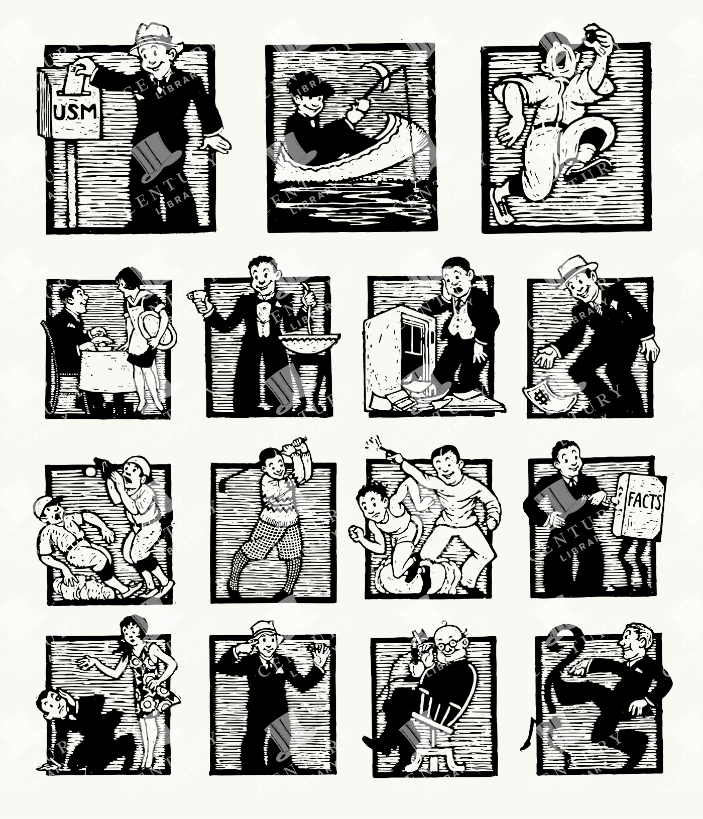 Playful Vintage Comic Panels - Baseball