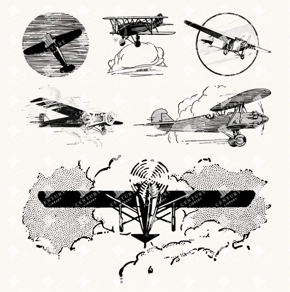 Vintage Airplanes and Aviation Scenes