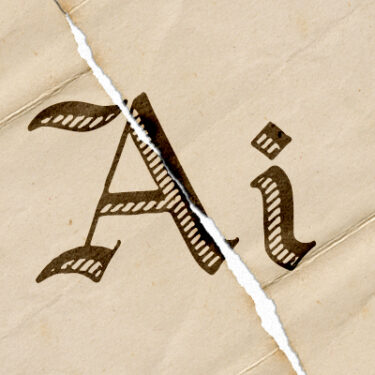 The letters "Ai" with a diagonal line struck through them on parchment.