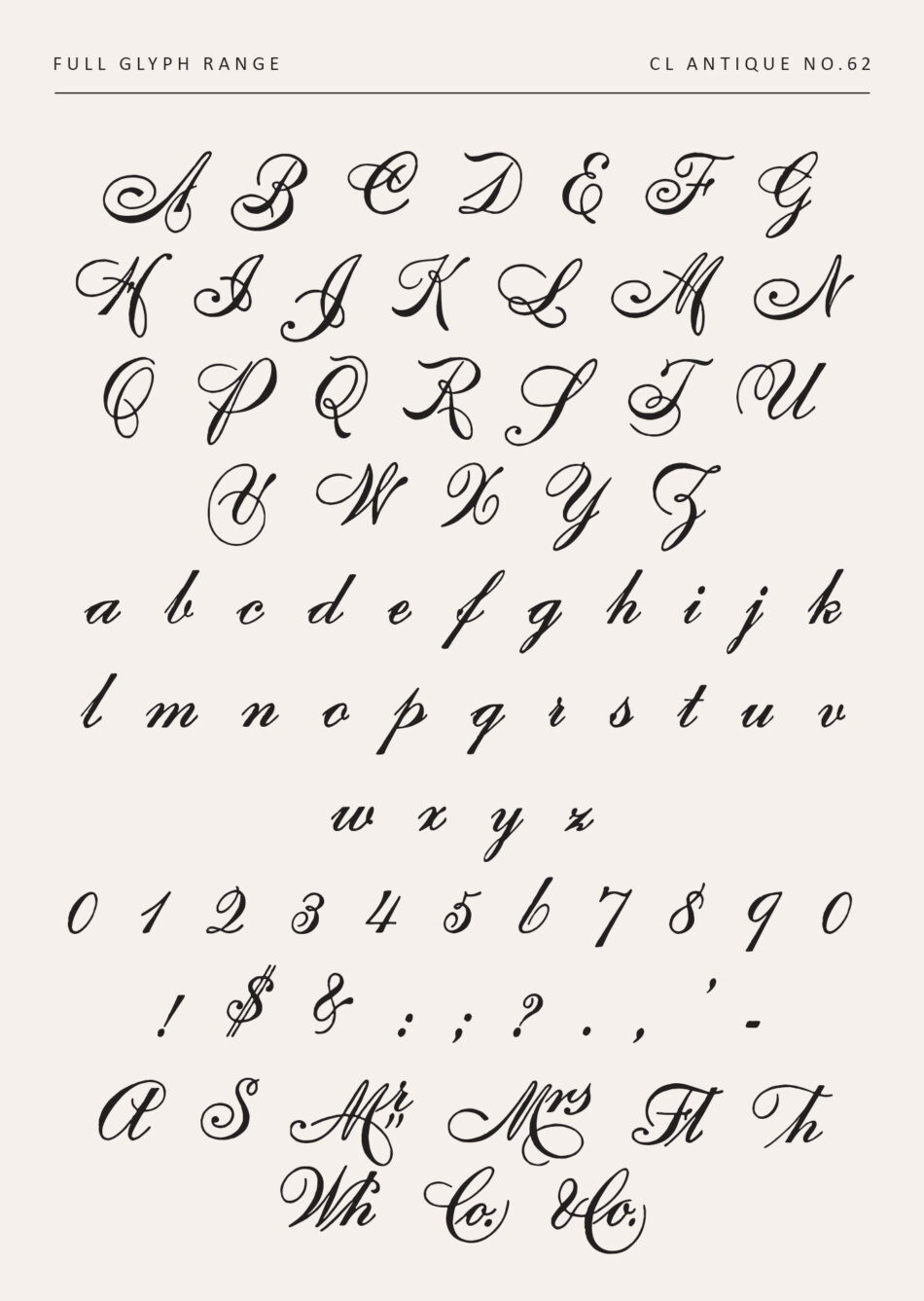 Ornate Copperplate Script Font - Flourished Capitals