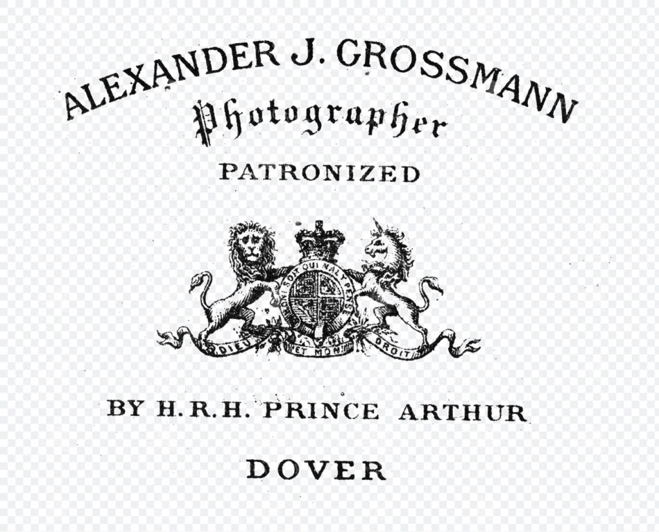 British Royal Coat of Arms with Lion and Unicorn – Photographer’s Trade Card