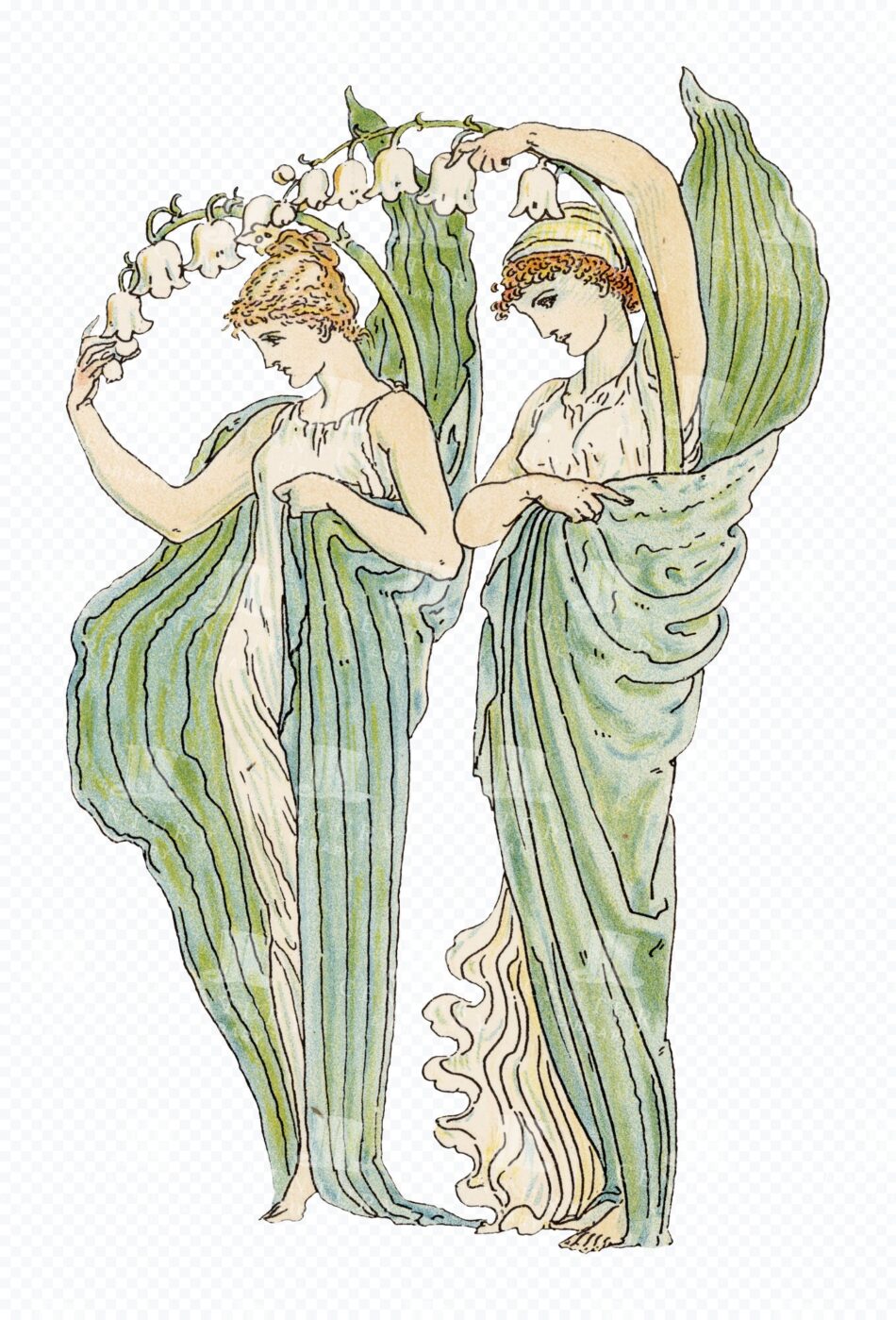 Flower Fairies - Lily of the Valley Garland and Leaf Dresses