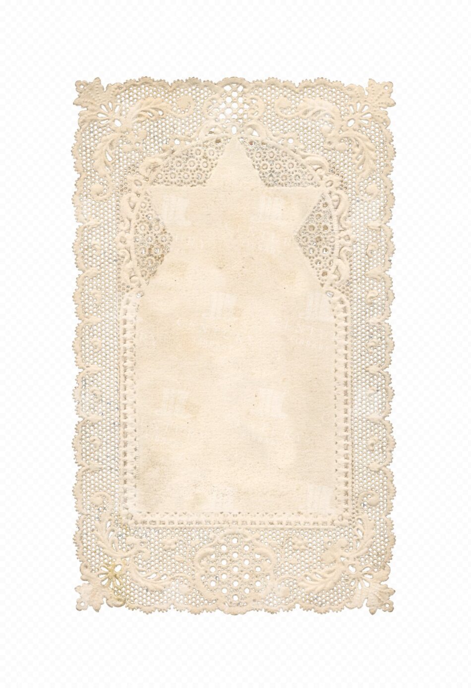 Embossed Paper Lace Border with Floral Scrolls and Blank Center Panel