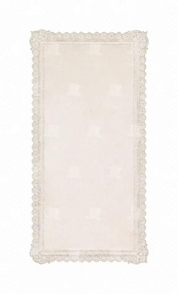 Embossed Lace Paper Border with Blank Center and Delicate Cut